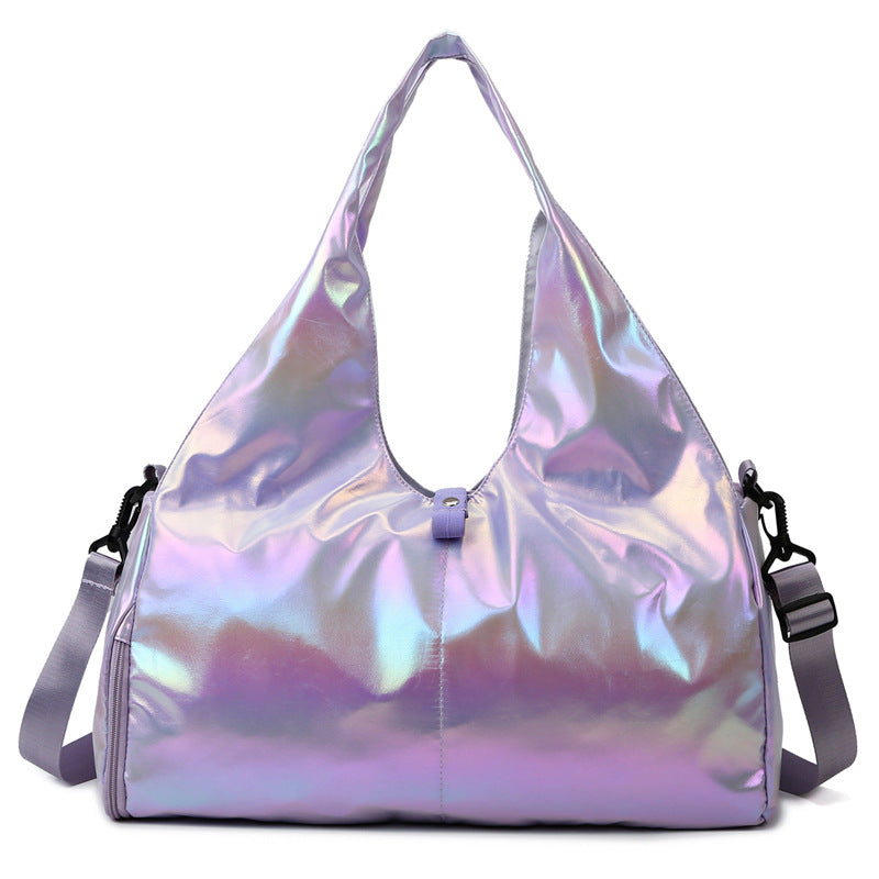 Iridescent Multi-Pocket Travel Tote Bag Bowlift