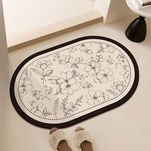 Floral-Printed Bath Runner Bowlift