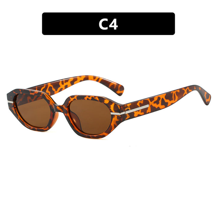 Women's stylish geometric sunglasses with mirrored lenses and unique frame Bowlift