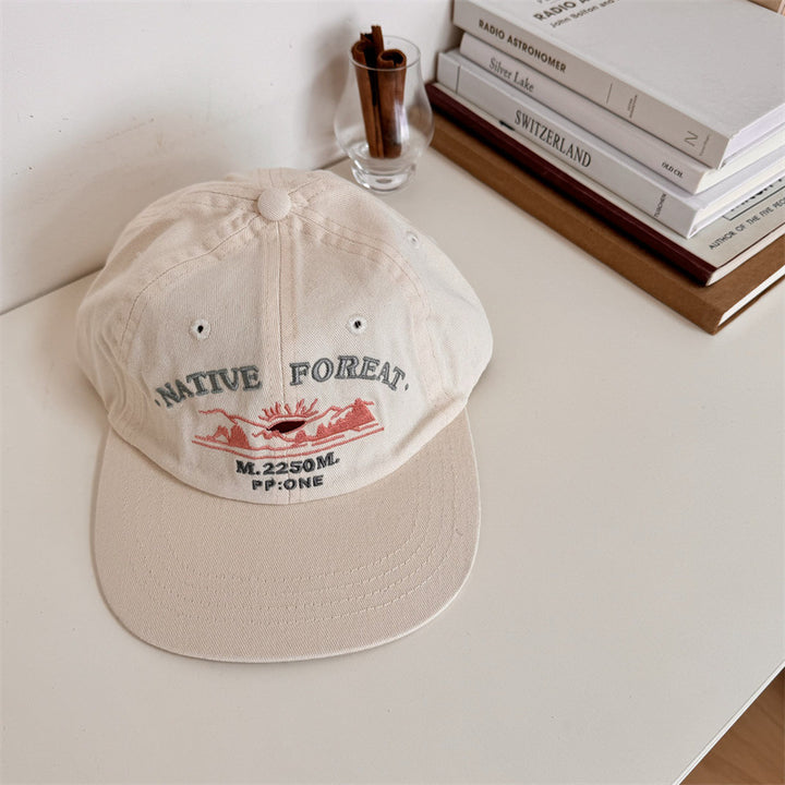 Men's Embroidered Outdoor Adventure Baseball Cap Bowlift