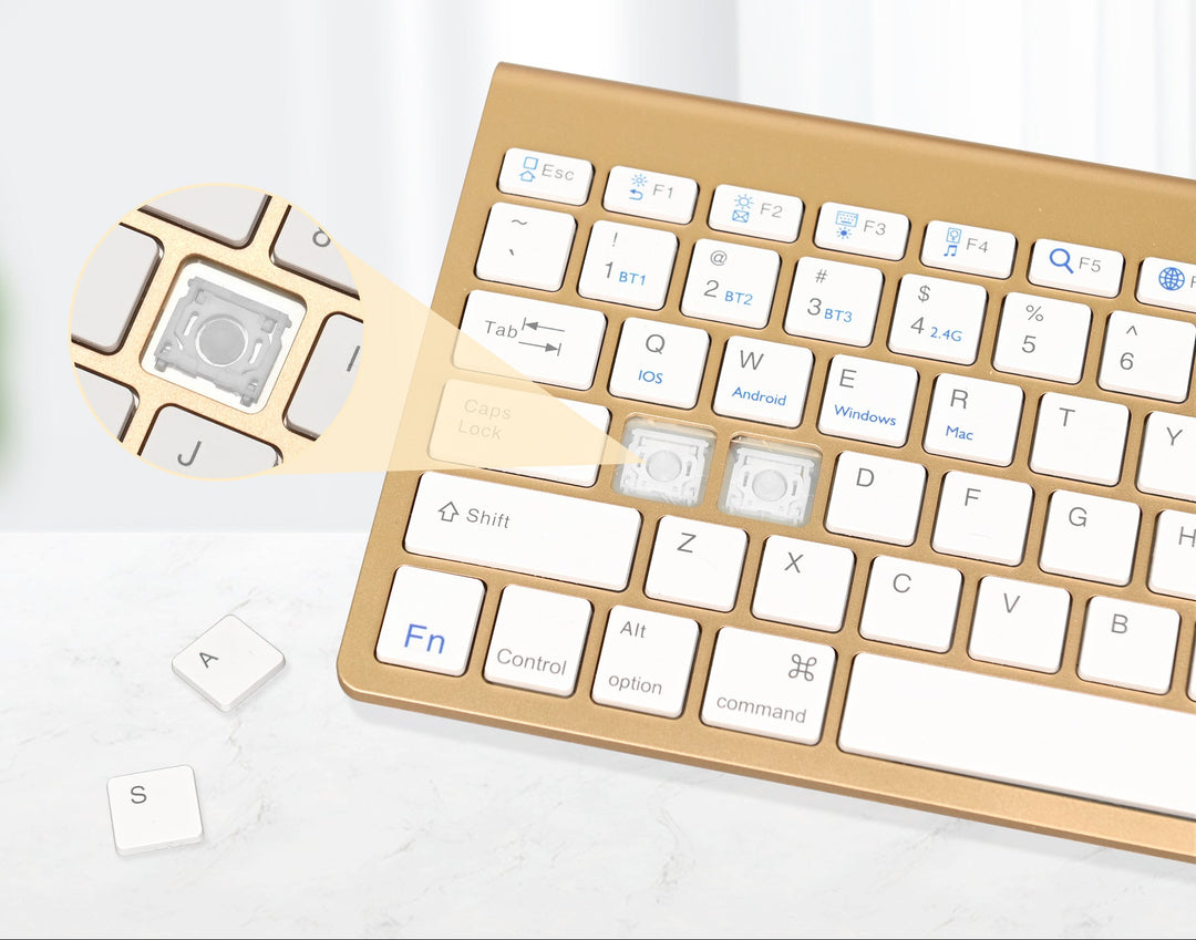 Wireless Compact Keyboard and Mouse Set Bowlift