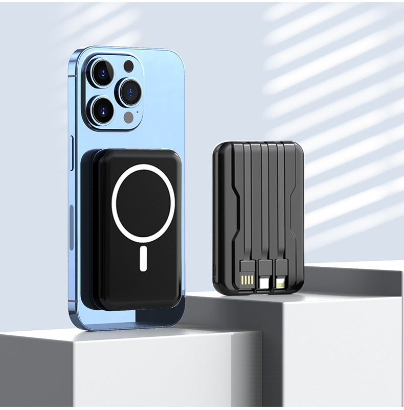 Portable Magsafe Powerbank with Integrated Fast Charging Function Bowlift