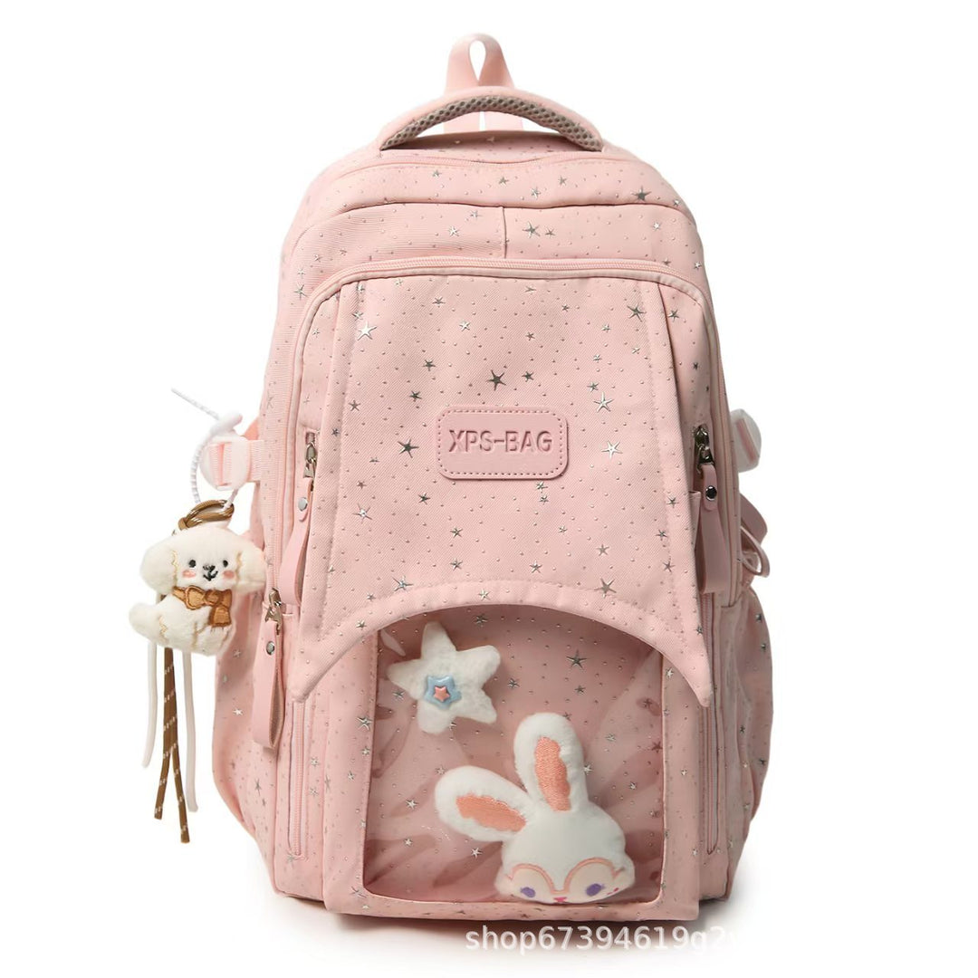 Whimsical Star-Patterned Backpack Bowlift