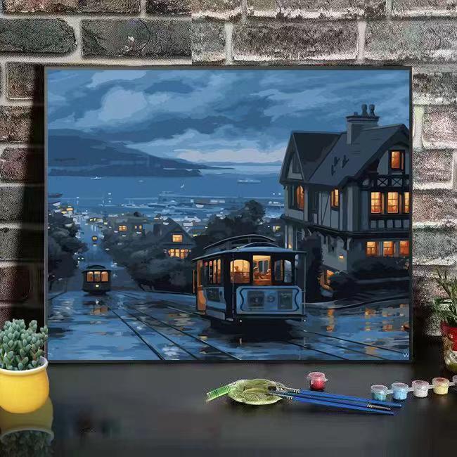Scenic Mountain Landscape Art Canvas Print Bowlift