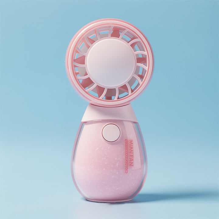 Unisex compact rechargeable handheld fan with cute cat design and quiet motor Bowlift