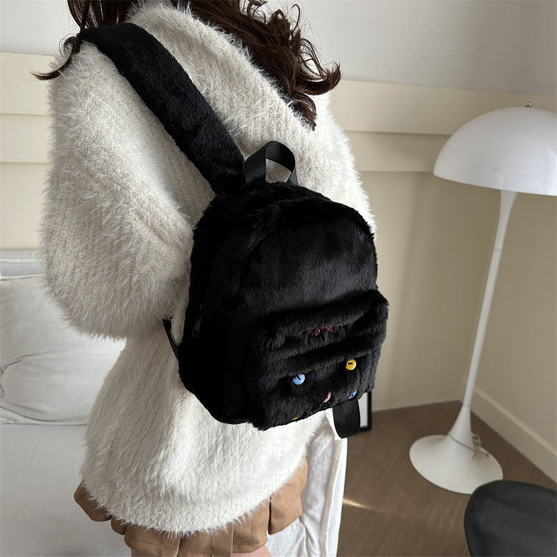 Plush backpack with playful design Bowlift