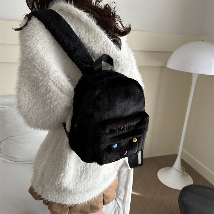 Plush backpack with playful design Bowlift