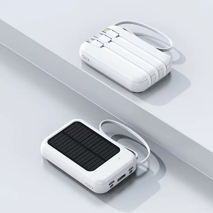 Solar-powered power bank with high capacity and multifunctional connections Bowlift
