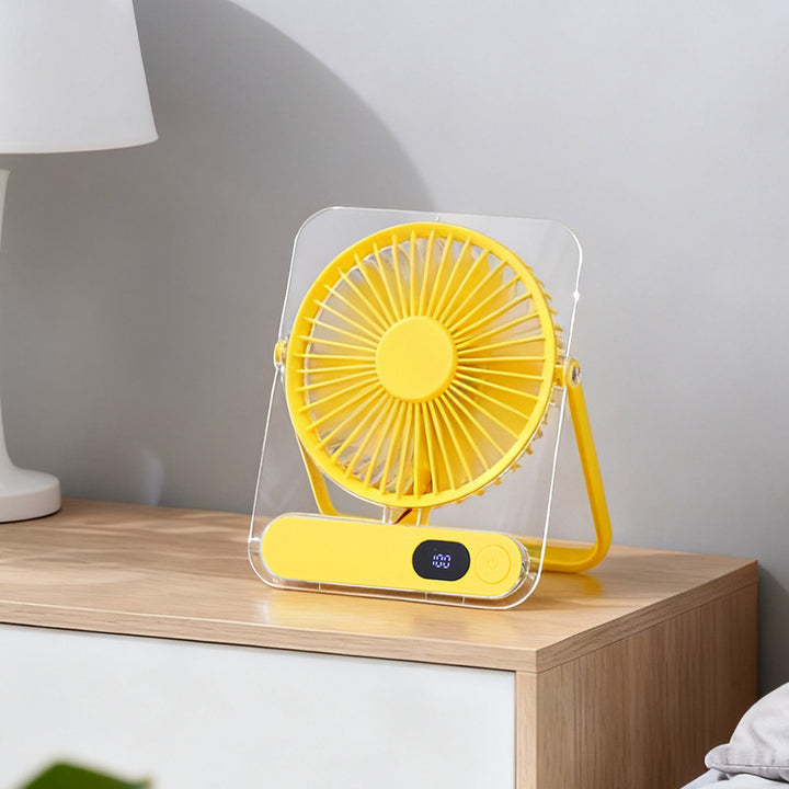 Unisex Portable Table Fan with Variable Speed Control and USB-C Connection Bowlift