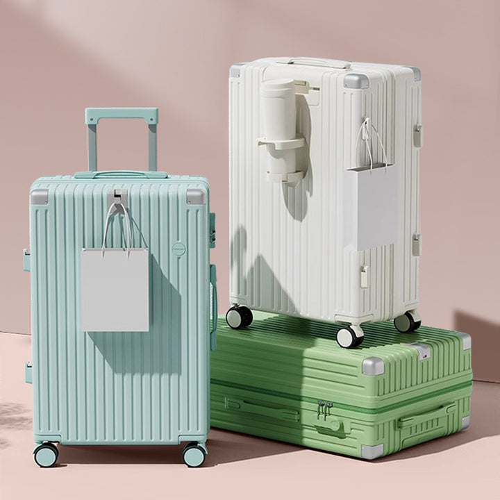 Unisex Textured Lightweight Spinner Luggage Bowlift
