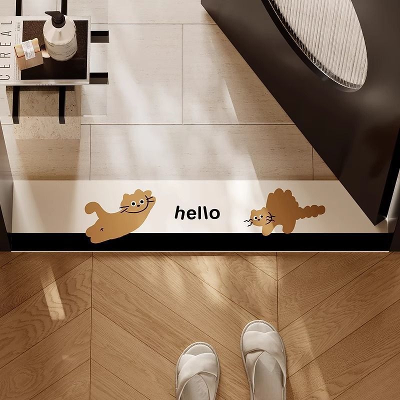 Playful Cat-Themed Door Mat Bowlift
