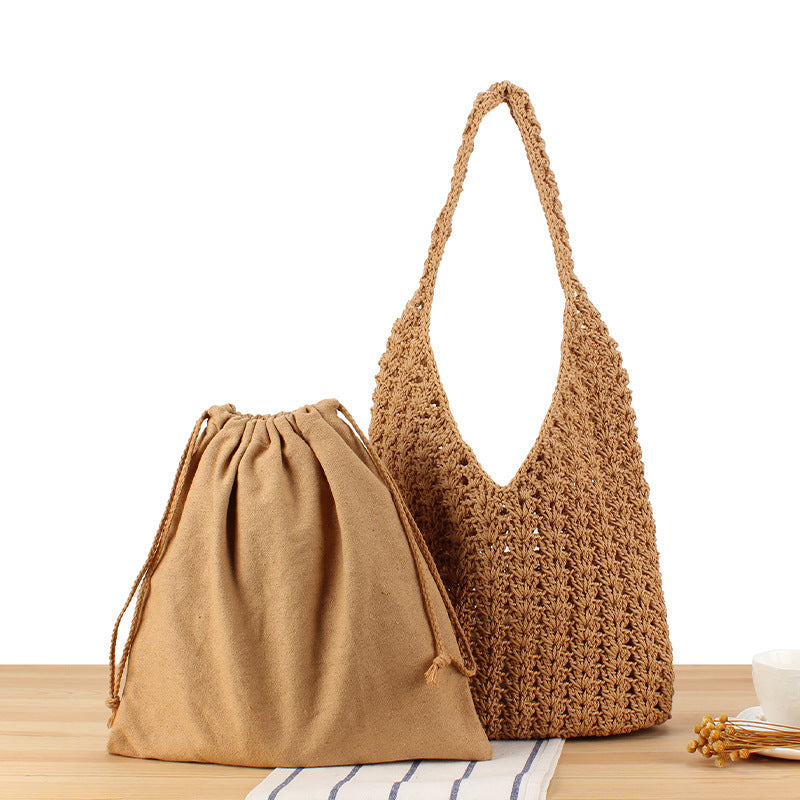 Macrame Tote Bag with Innovative Design Bowlift