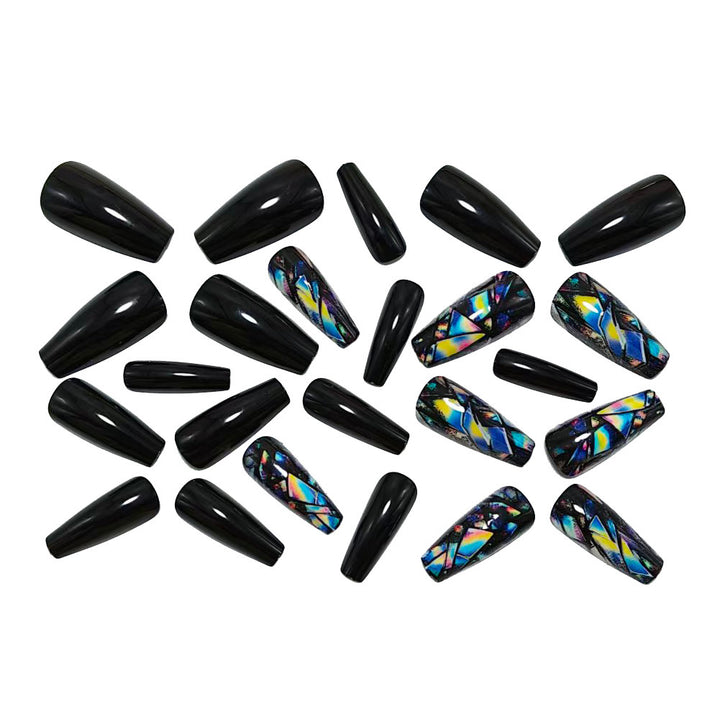 Artificial nails with elegant geometric design Bowlift