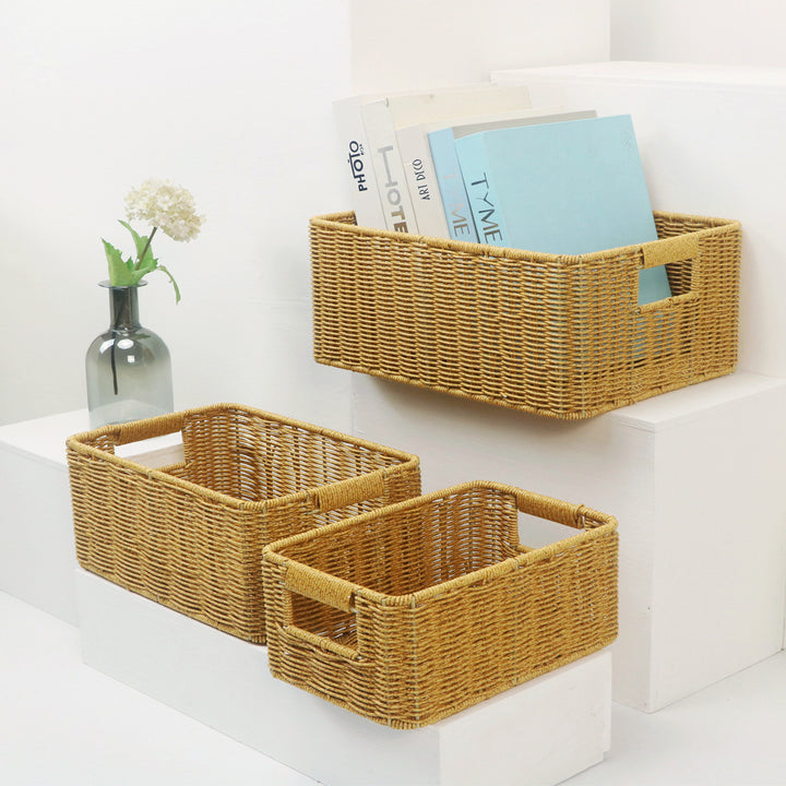 Rectangular Woven Storage Box Bowlift