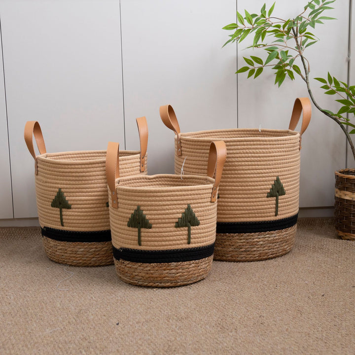 Decorative Eco-Friendly Woven Storage Basket Bowlift