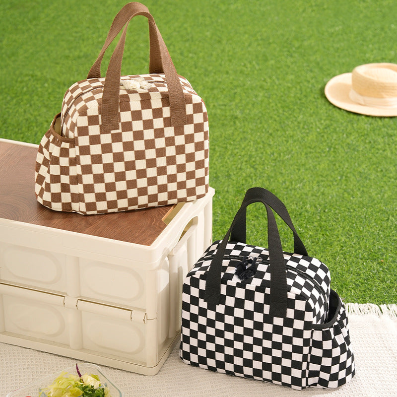 Insulated Lunch Tote with Beverage Holder Bowlift