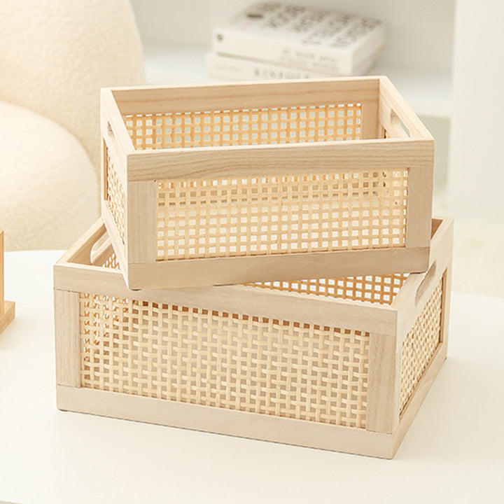Artisan Handwoven Storage Crate Bowlift