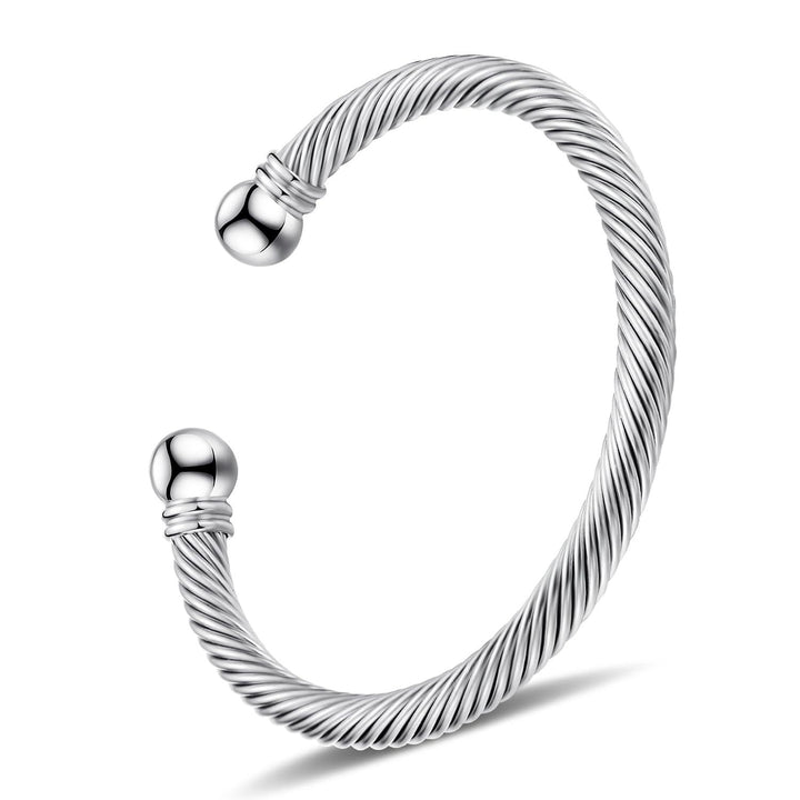 Twisted Cable Design Cuff Bracelet Bowlift