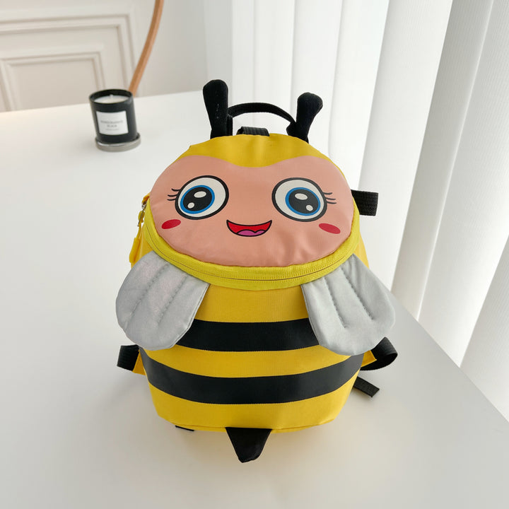 Plush backpack with bee motif and practical compartments Bowlift