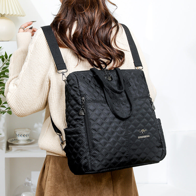 Quilted Multi-Functional Backpack Bowlift