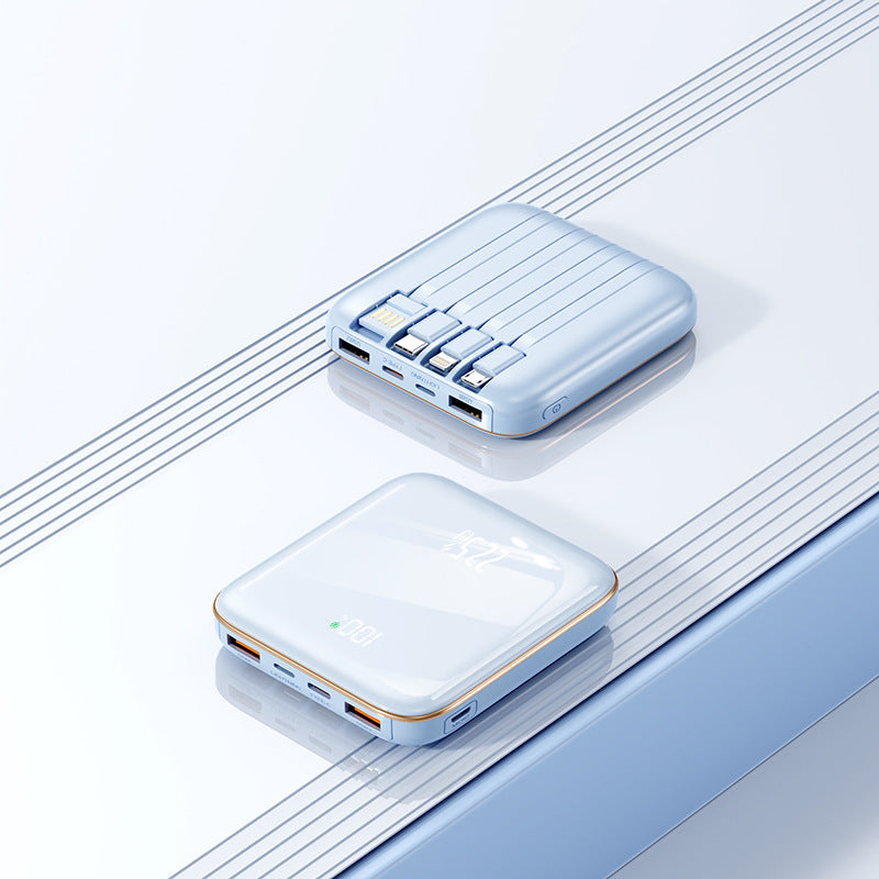 Portable power bank with innovative fast charging function and five-port design Bowlift