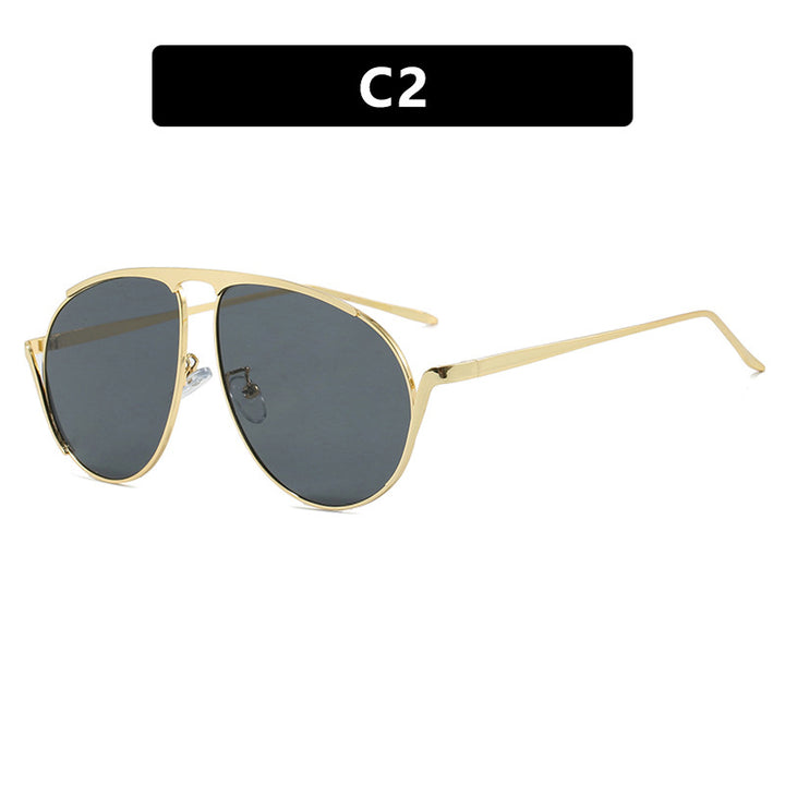 Ladies fashionable pilot sunglasses with polarized lenses and elegant metal frame Bowlift