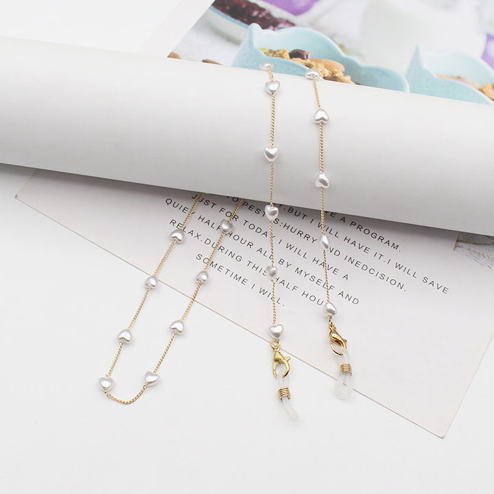 Elegant Pearl Chain Eyewear Holder Bowlift