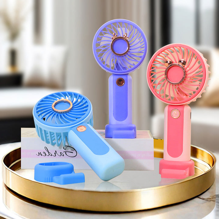 Ladies Portable Handheld Fan with Flexible Tilt Adjustment Bowlift