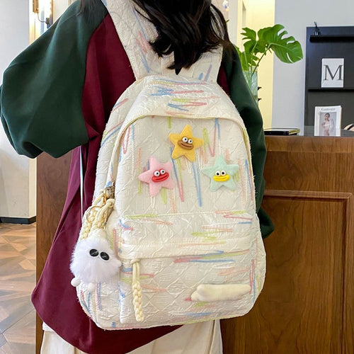Backpack Made of High-Quality, Colorful Material with Playful Applications Bowlift