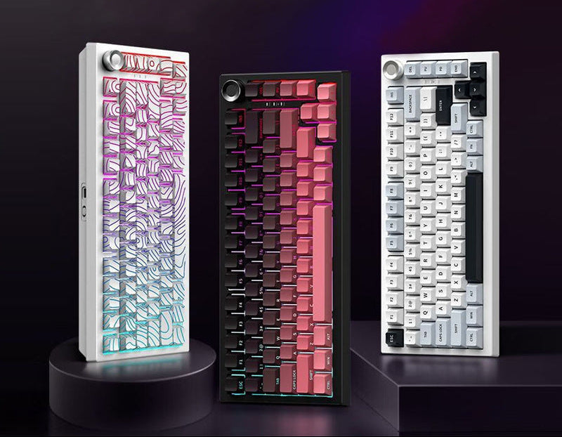 Mechanical Gaming Keyboard with Gasket Structure Bowlift