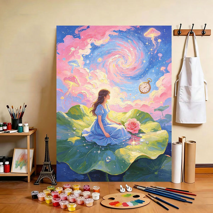 Dreamy Celestial Painting Canvas Art Bowlift