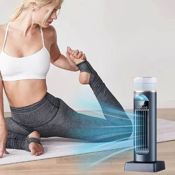 Unisex One Size compact vertical personal vaporizer air cooler with digital display removable water tank adjustable slats USB powered Bowlift