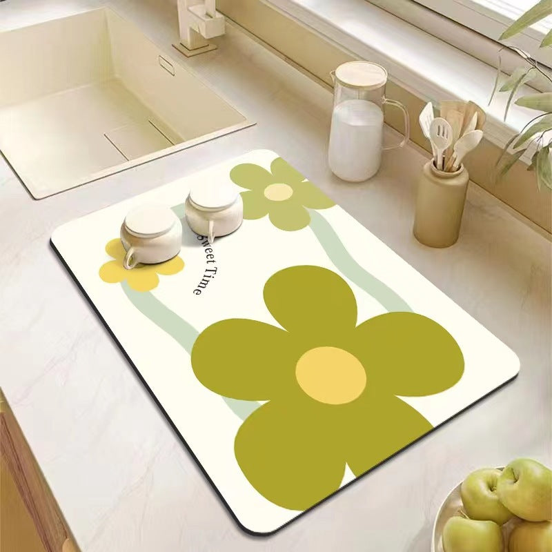 Floral Patterns Kitchen Mat Bowlift
