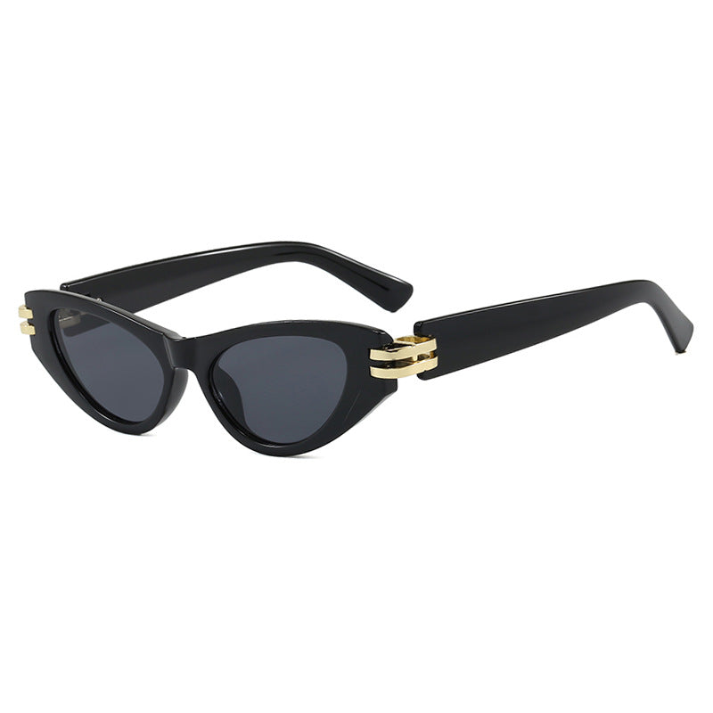Ladies Cat-Eye Sunglasses with Luxurious Accents Bowlift