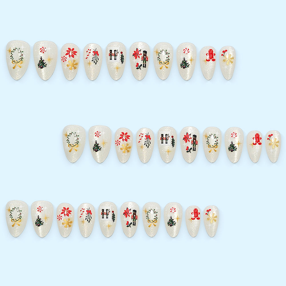 Artificial nails with festive Christmas designs Bowlift