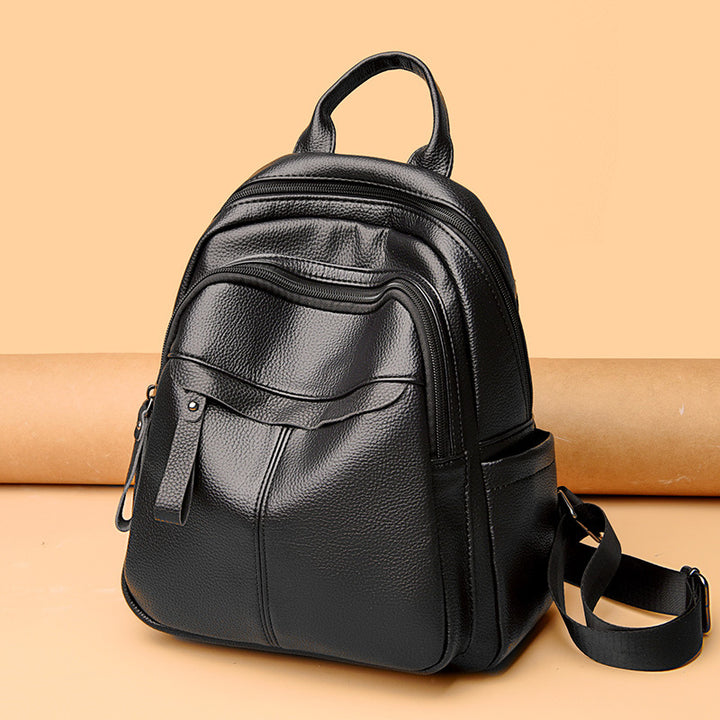 Multi-Compartment Textured Backpack Bowlift