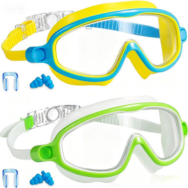 Swim protection goggles with adjustable nose piece and anti-fog technology Bowlift