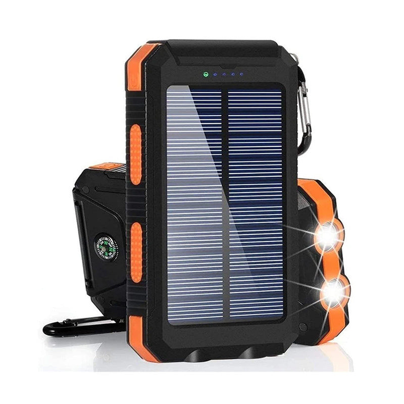 Solar Power Bank with Integrated LED Flashlight and Sturdy Design Bowlift