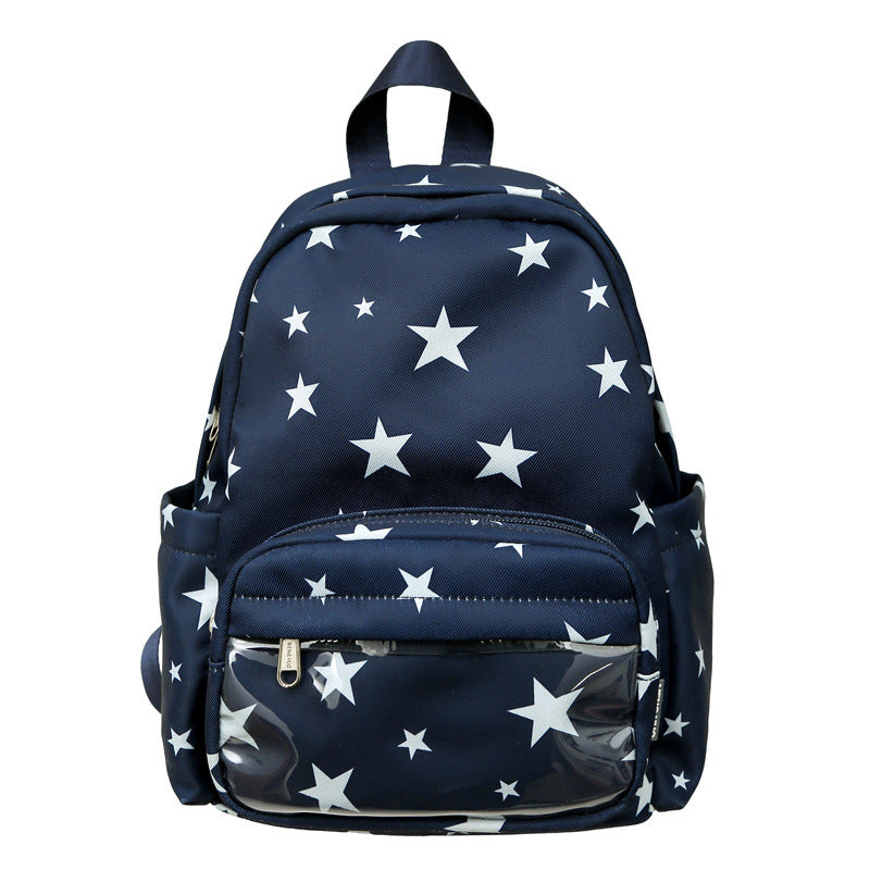 Star-Print Multi-Pocket Backpack Bowlift
