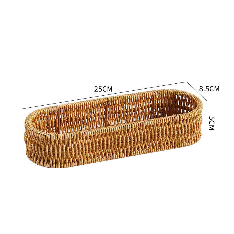 Oval Woven Storage Tray Bowlift