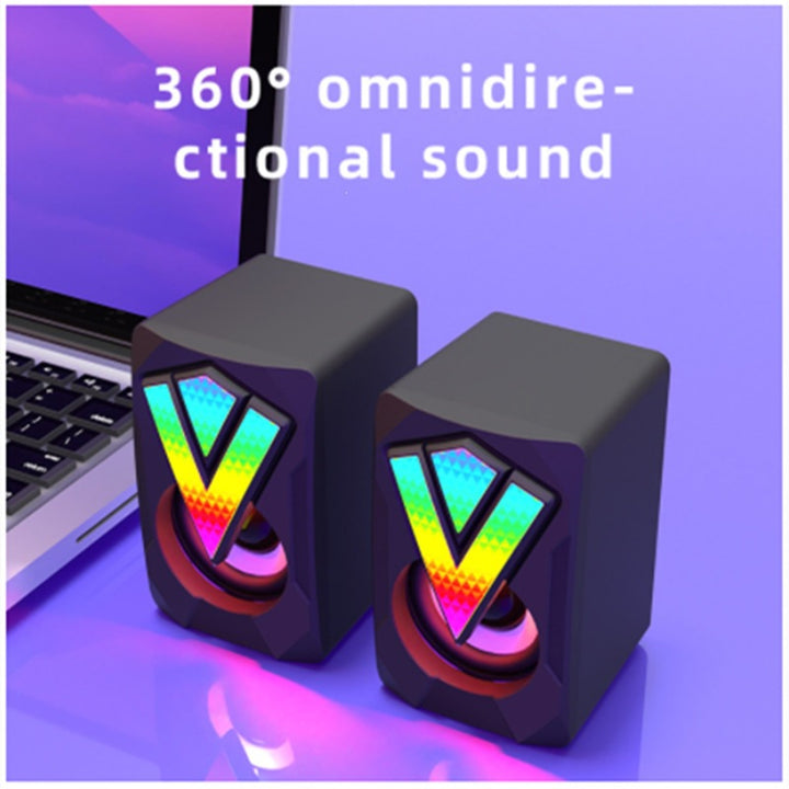 360-Degree RGB Desktop Speakers with Omnidirectional Sound Bowlift