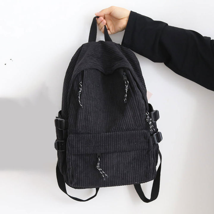Textured Corduroy Sling Backpack Bowlift