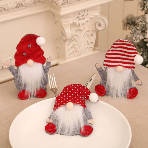 Festive Gnome Cutlery Holder Bowlift