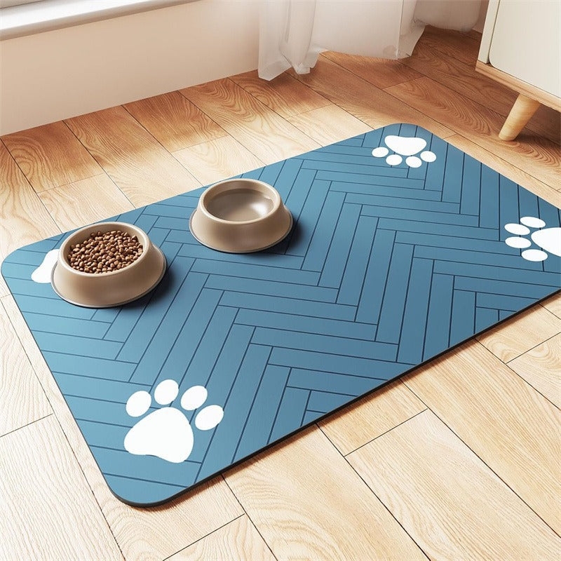 Extra large waterproof silicone pet feeding mat with non-slip backing Bowlift