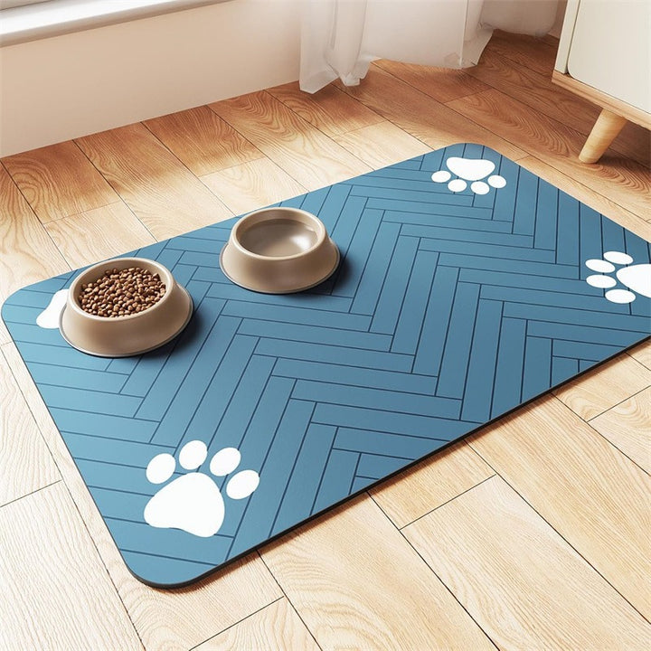 Extra large waterproof silicone pet feeding mat with non-slip backing Bowlift