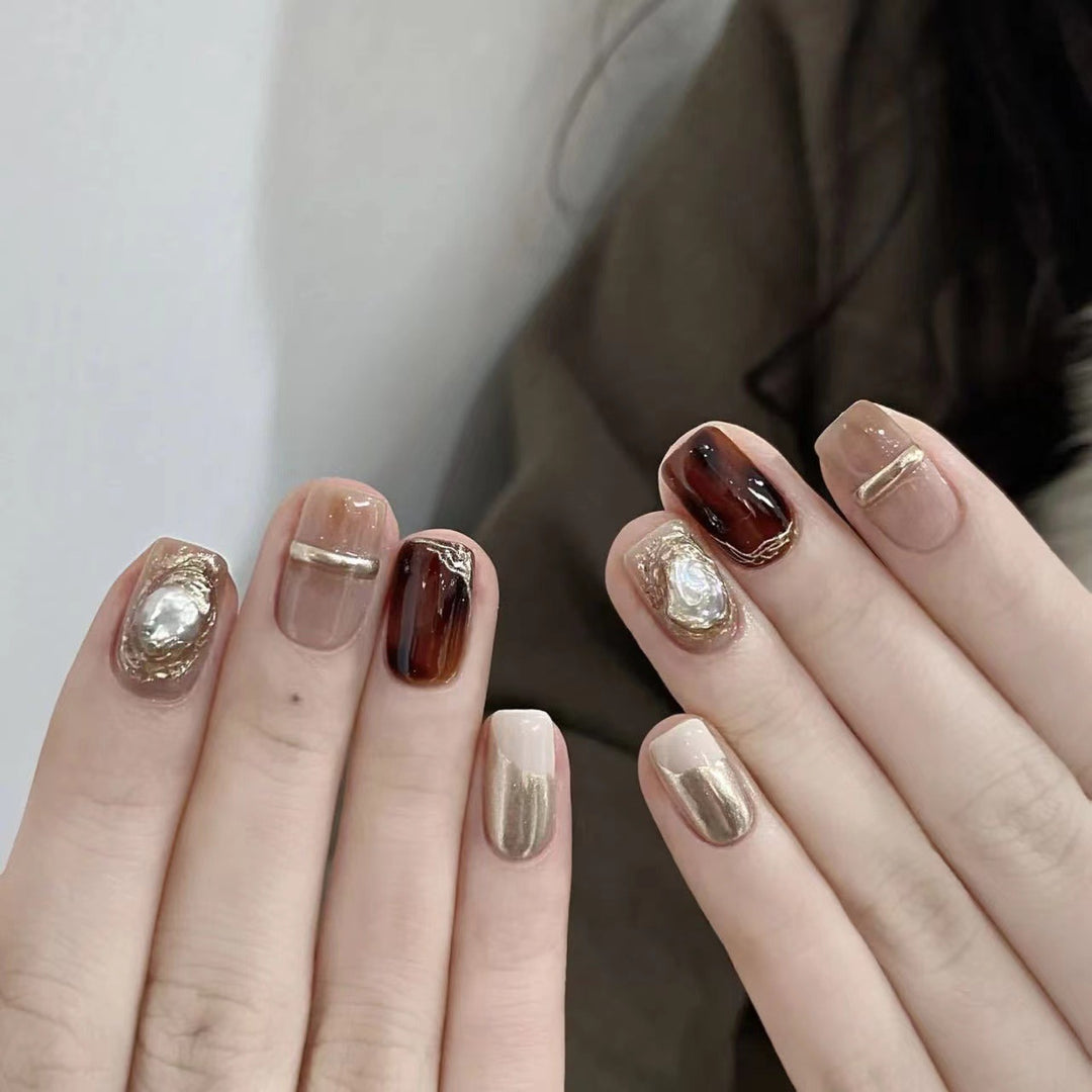 Premium Decorative Press-On Nail Art Set Bowlift