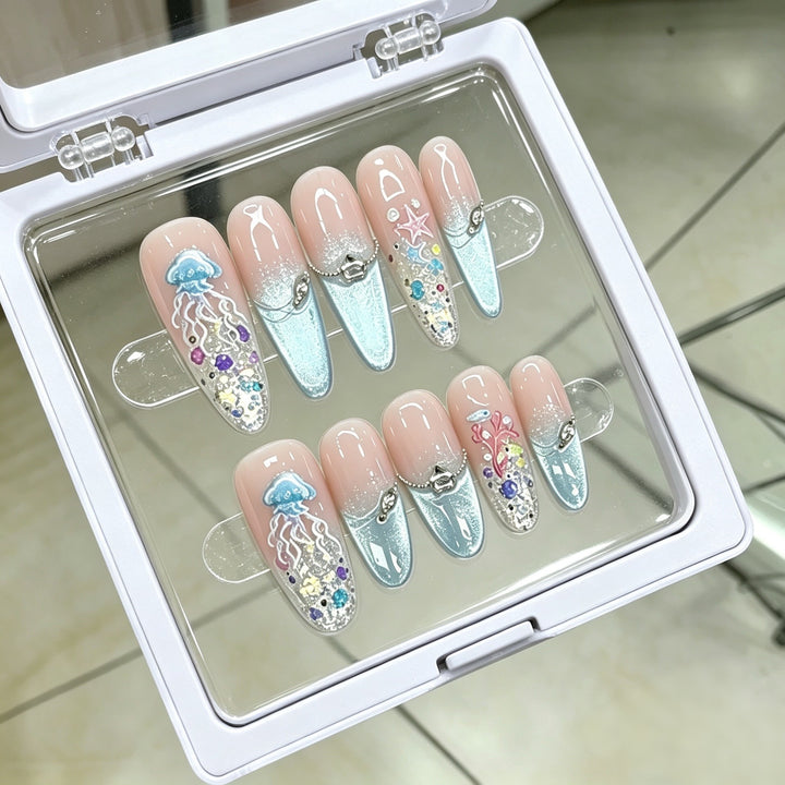 Decorative Press-on Nail Set Bowlift