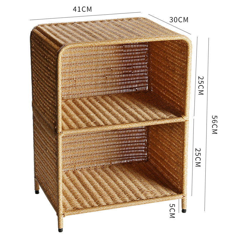 Natural Woven Open Shelf Storage Unit Bowlift