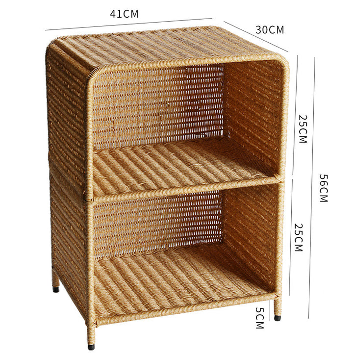 Natural Woven Open Shelf Storage Unit Bowlift