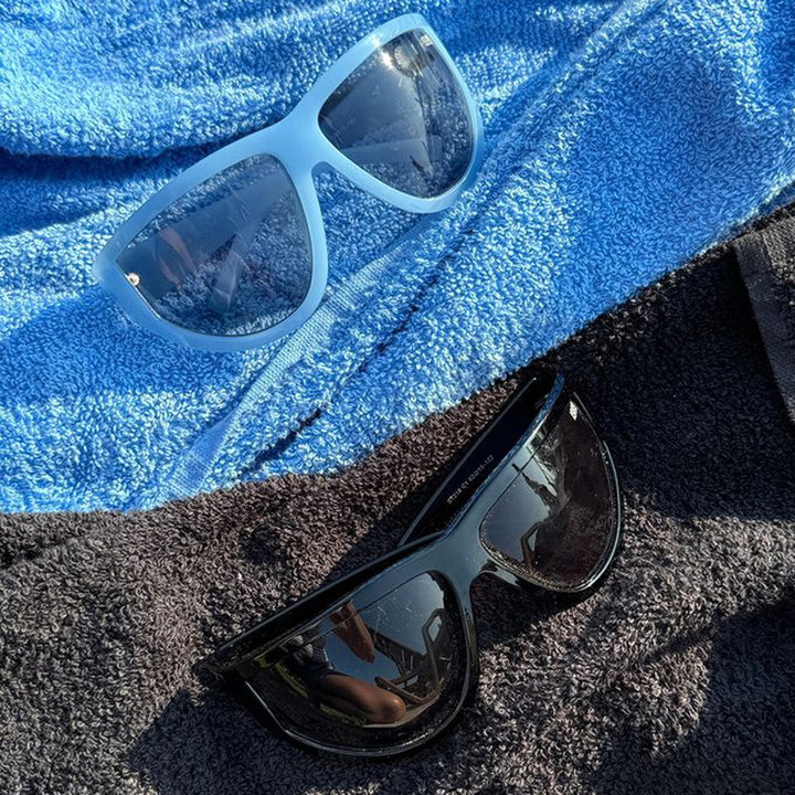 Women's futuristic sunglasses with sporty design and flexible lenses Bowlift